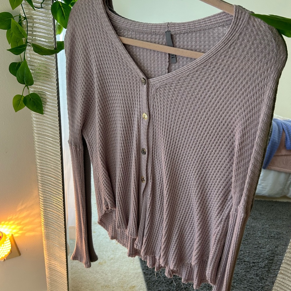 SOLD Lilac knit sweater long sleeve Jolie